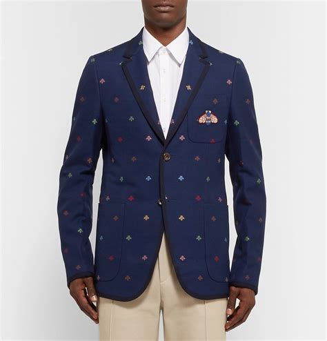 blue navy gucci blazer prix|gucci blazer double breasted.